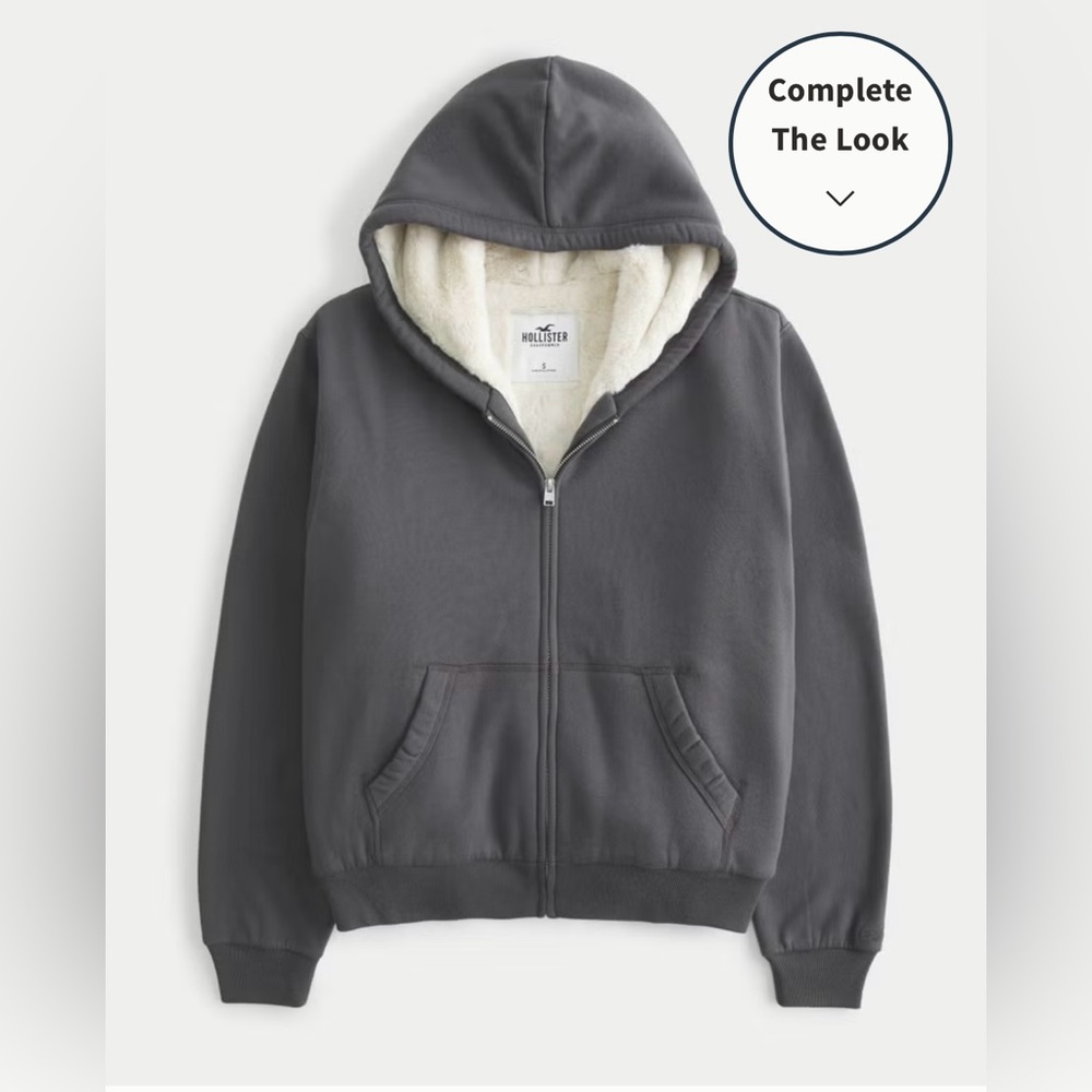 Easy Teddy-Lined Zip-Up Hoodie